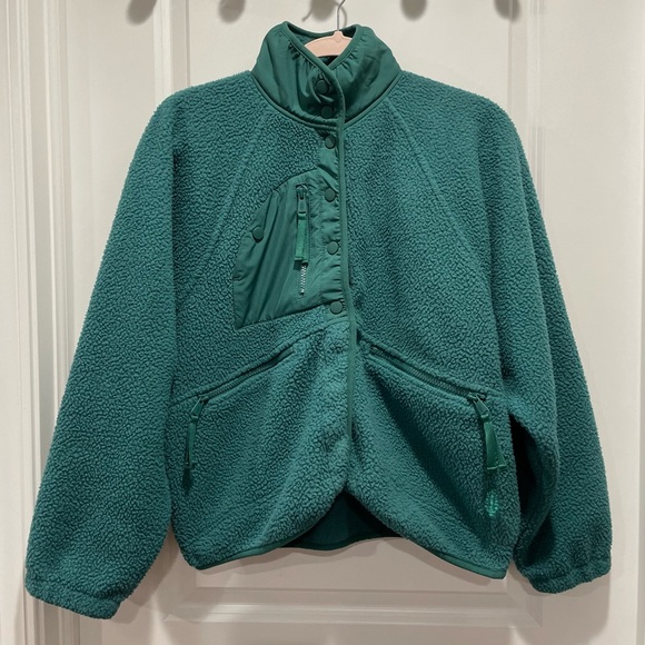 Free People Movement Hit the Slopes Fleece Jacket in Green Size Small - Picture 5 of 9